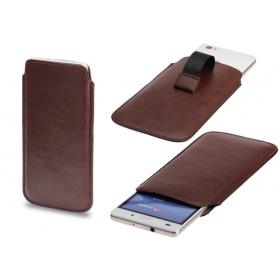 Etui na telefon brąz wsuwka LG K31