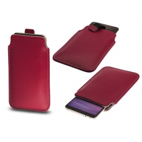 Etui wsuwka ze skóry jagnięcej czerwona LG K31