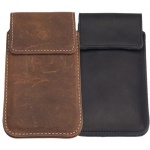FLAP czarne etui wsuwka z klapką skóra naturalna LG K51S