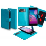 Poziome etui z klapką book niebieski HUAWEI P30